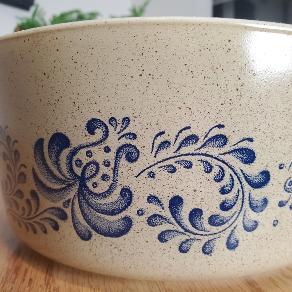 Vintage PYREX Homestead Pattern Casserole Dish | Blue and Tan 475-B 2.5 litres - Picture 11 of 16